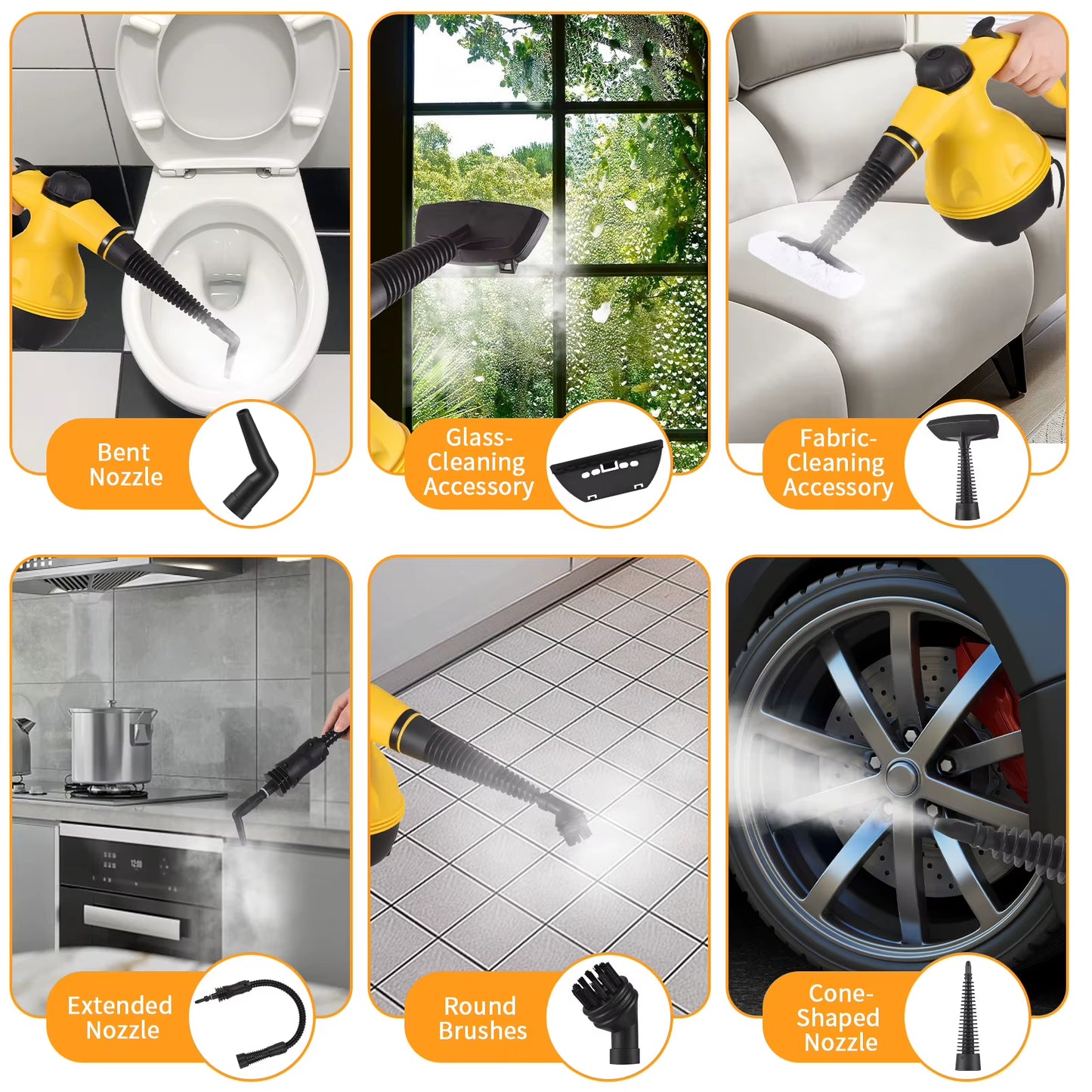 Pressurized Handheld Steam Cleaner/Steamshot Hard Surface Steam Cleaner Perfect for Stain Removal/Curtains/Car Seats/Floor